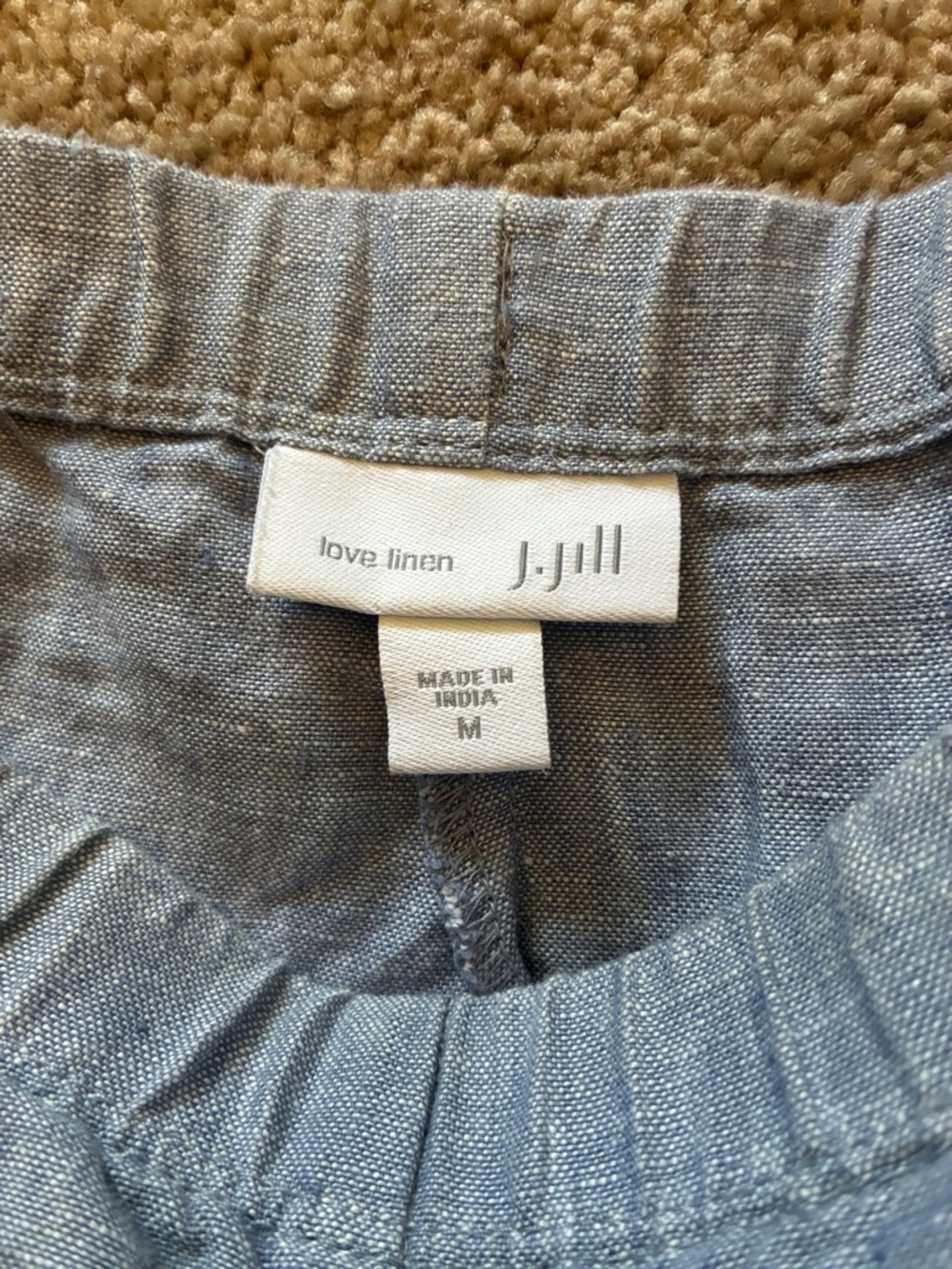 J. Jill | 100% Pure Linen Relaxed Pants in Light Blue Chambray size M - Picture 2 of 5